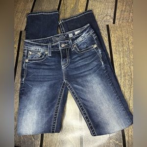 Miss Me “Chloe” boot cut dark wash jeans